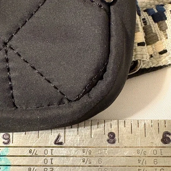 Travelon Boho Quilted RFID Blocking Belt Bag Crossbody quilted black Adj Strap - Picture 14 of 15